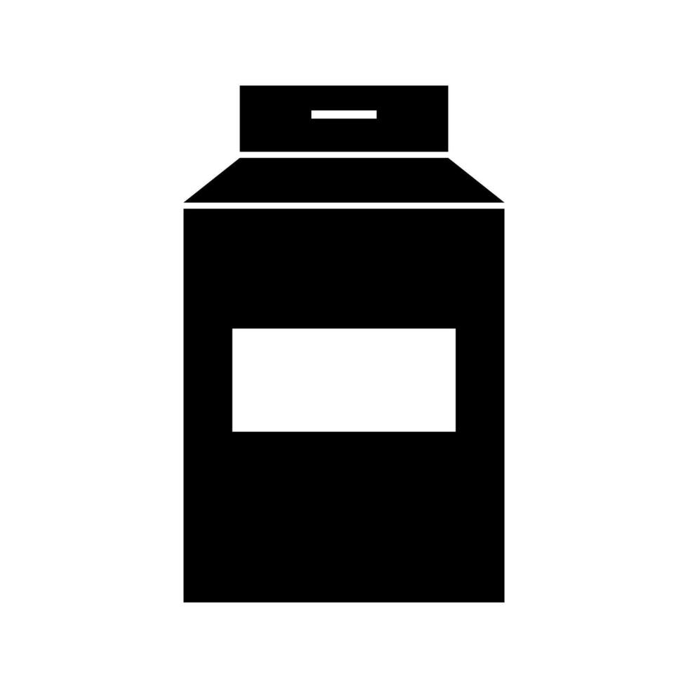 A black and white box with a white label vector