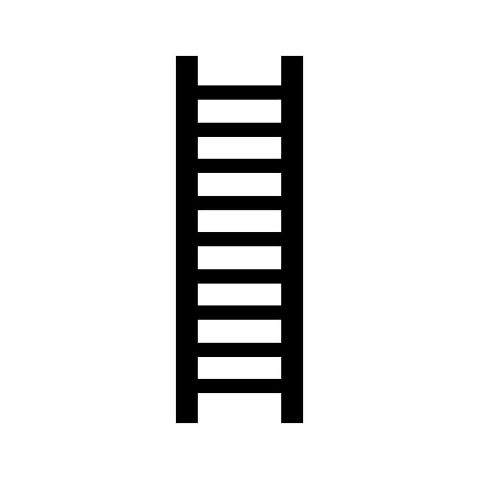 A black and white ladder icon on a white background vector