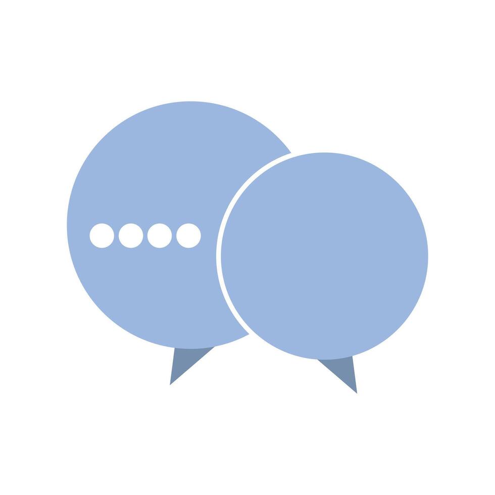 Two speech bubbles with dots on a white background vector