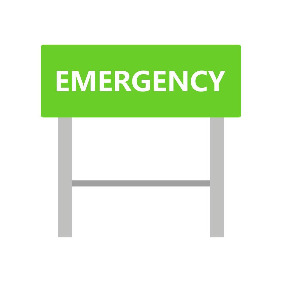 Emergency sign on background vector