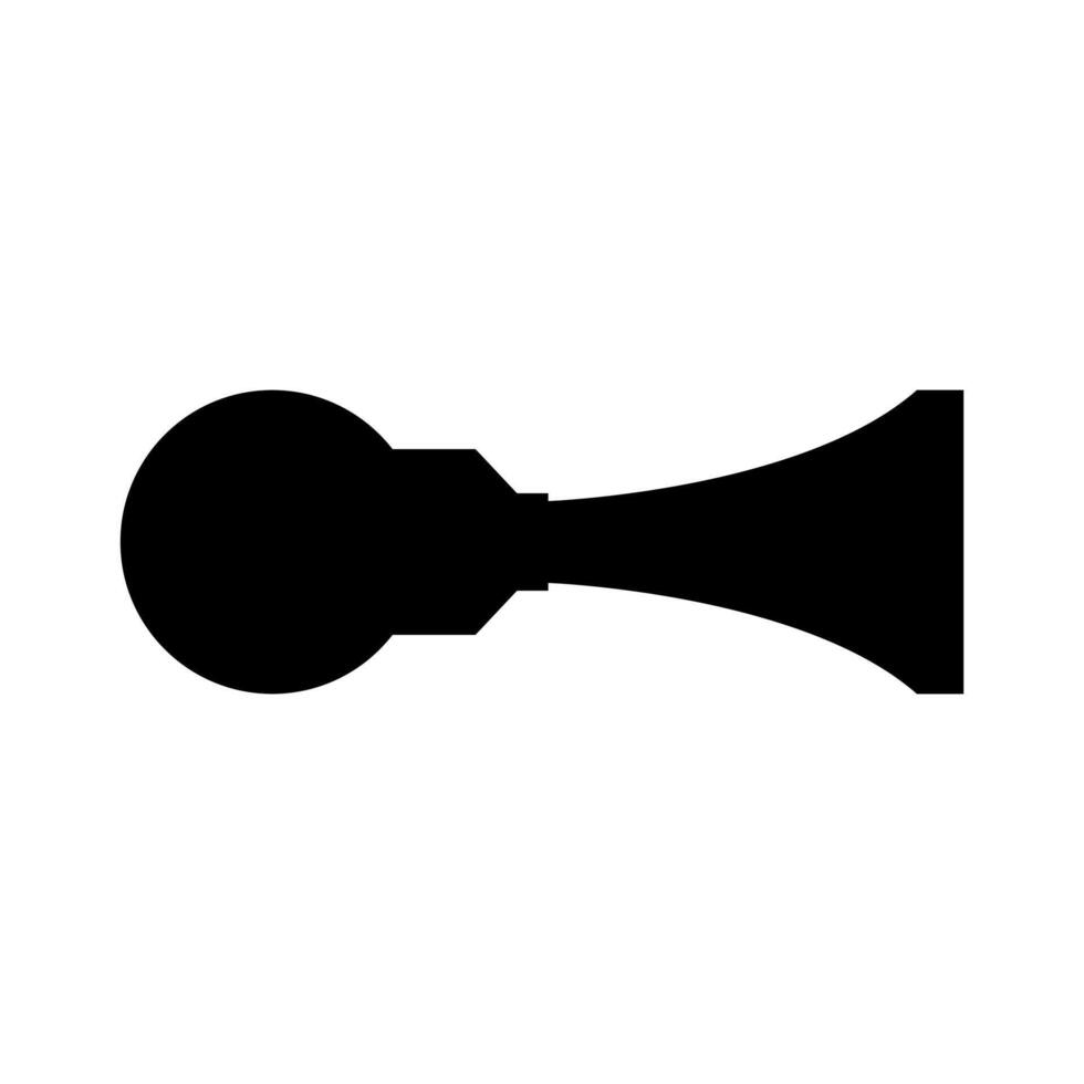 A black and white silhouette of a bell vector