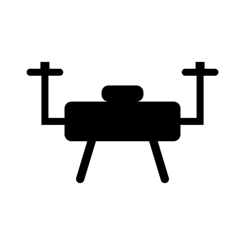 A black and white silhouette of a table with two chairs vector