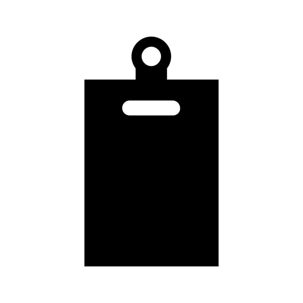 A black clipboard icon on a white background vector