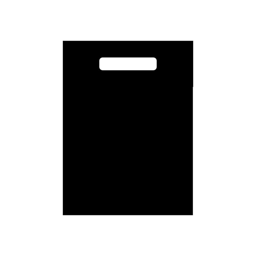 A black bag with a handle on a white background vector