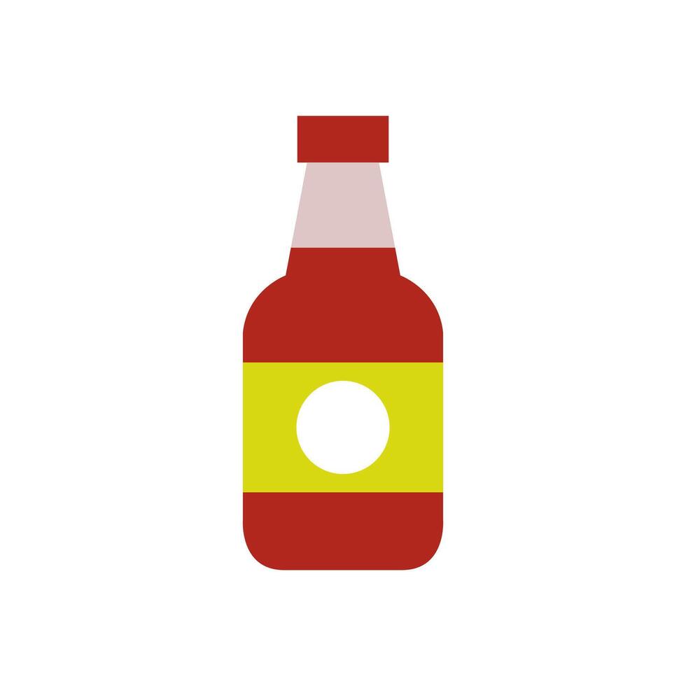 A bottle of ketchup on a white background vector