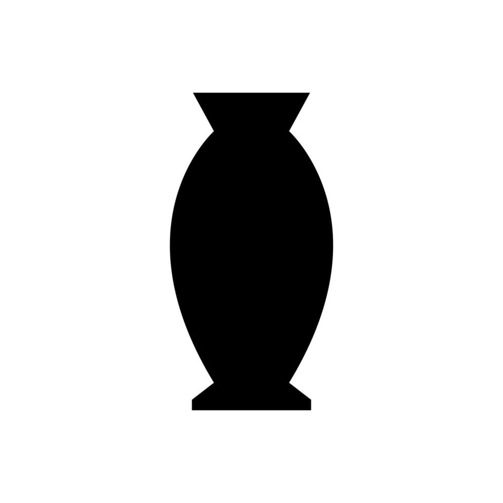 A black and white silhouette of a vase vector