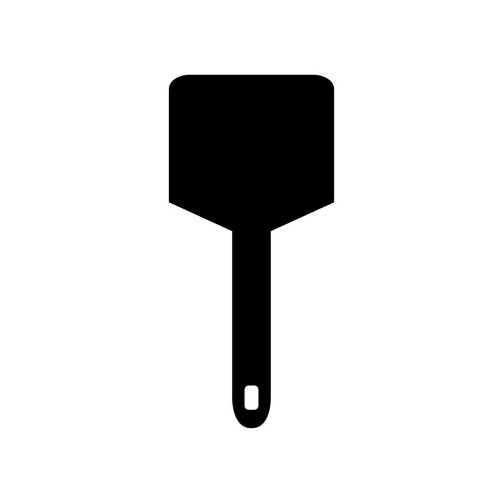 A black and white illustration of a spatula on a background vector