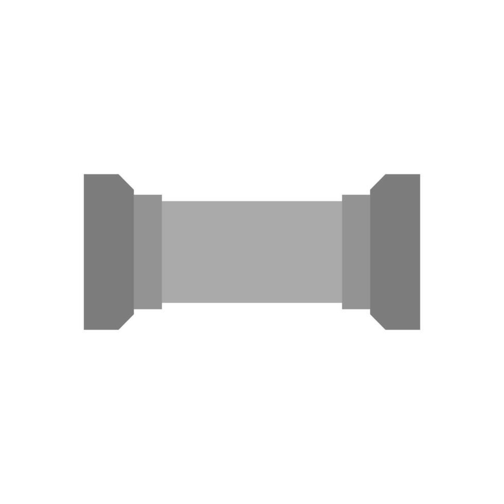 A gray pipe on a white background vector