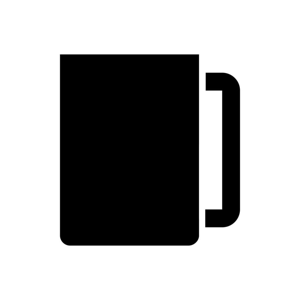 A black mug icon on a white background vector