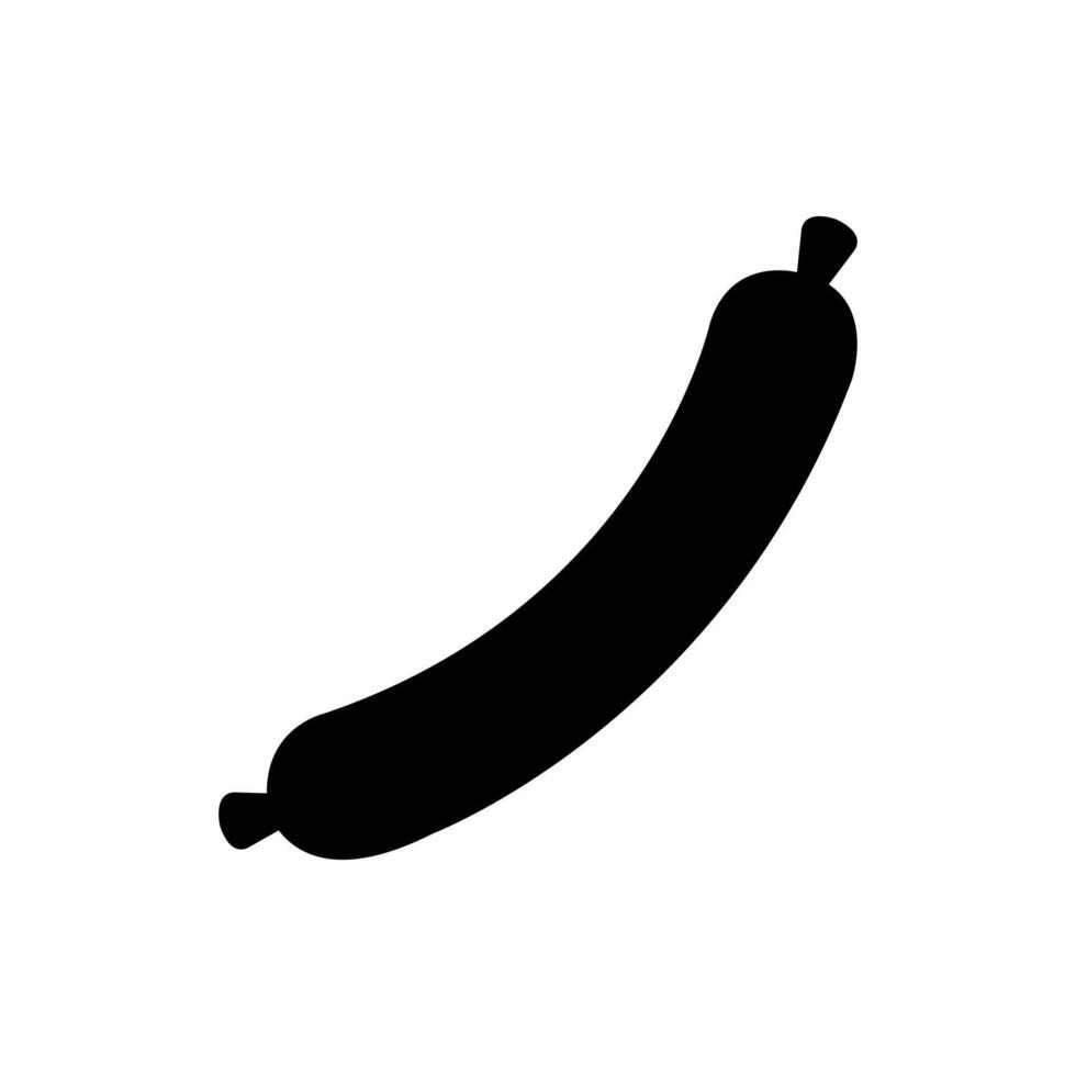A black and white illustration of a banana vector
