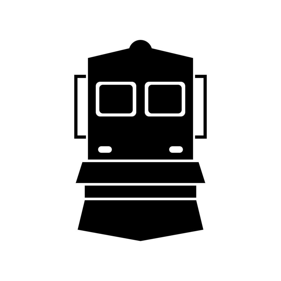 A black and white illustration of a train on background vector