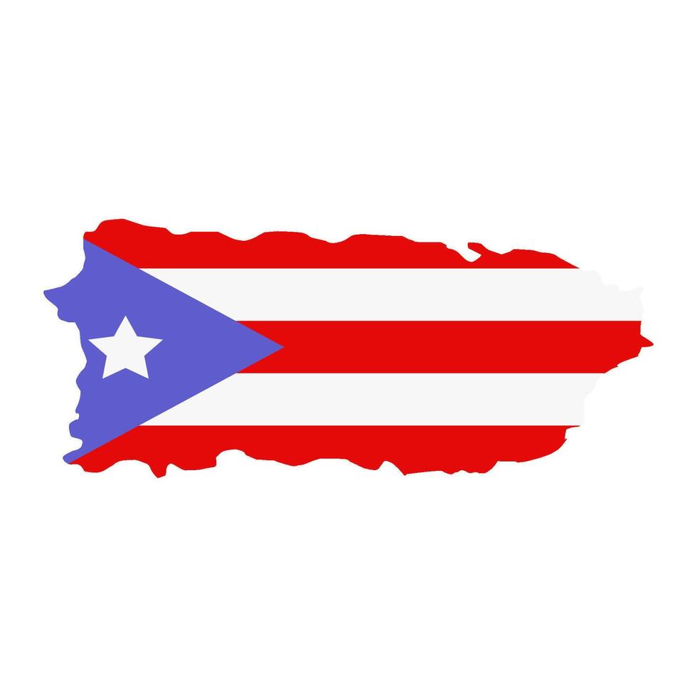 Puerto rican flag on a white background vector