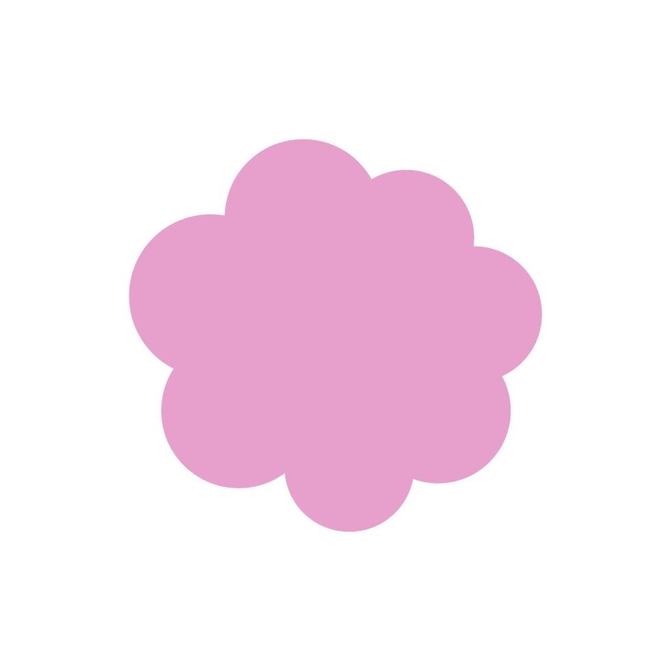 A pink cloud on a white background vector