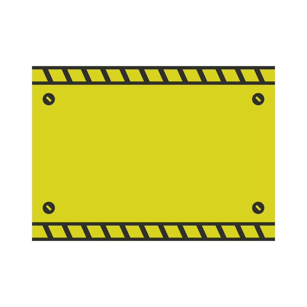 A yellow caution sign on a white background vector