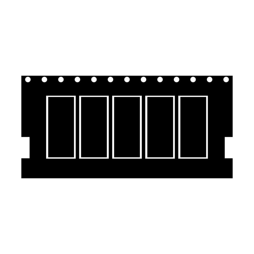 A black and white image of a computer chip on background vector