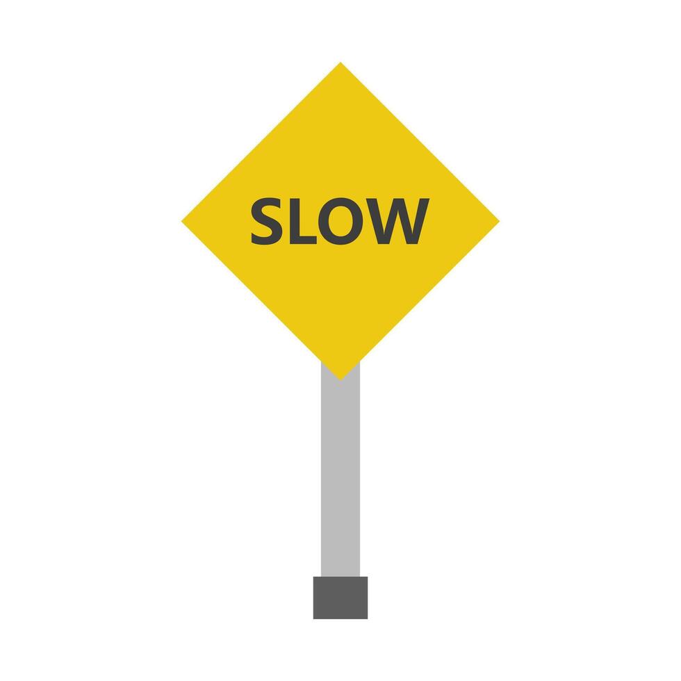 Slow sign on white background vector