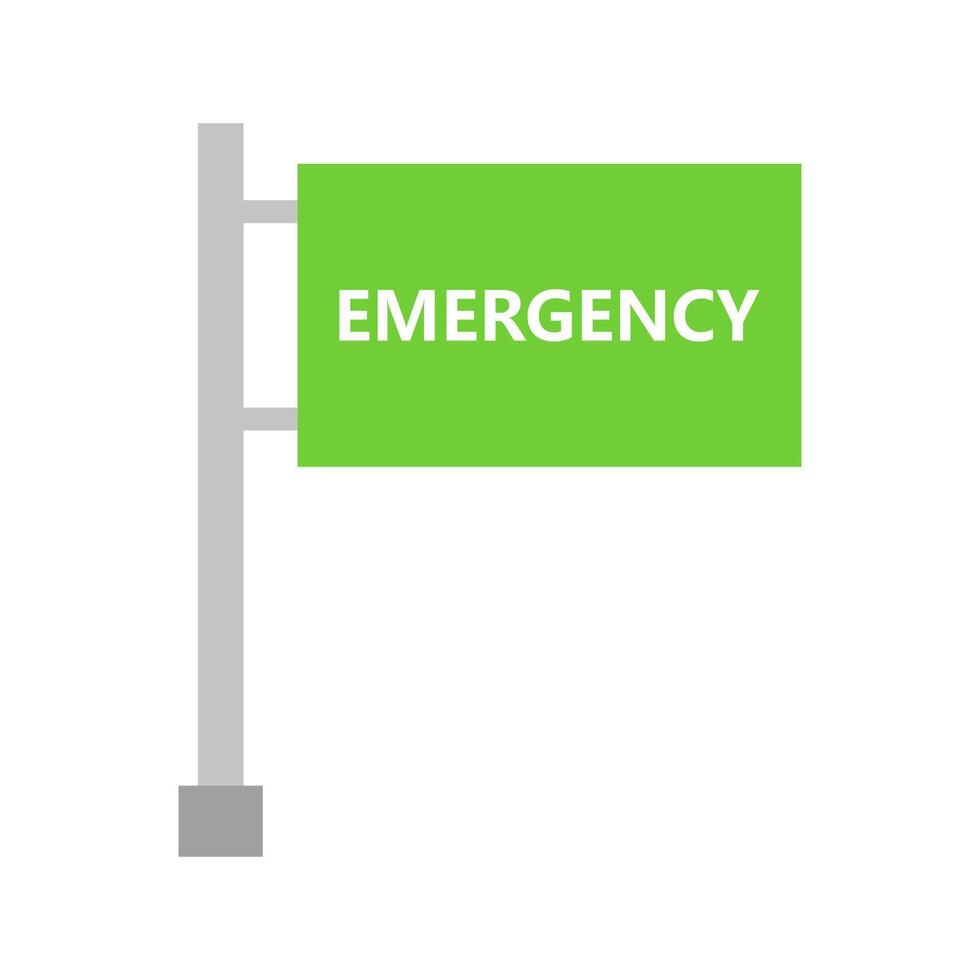 Emergency sign on background vector