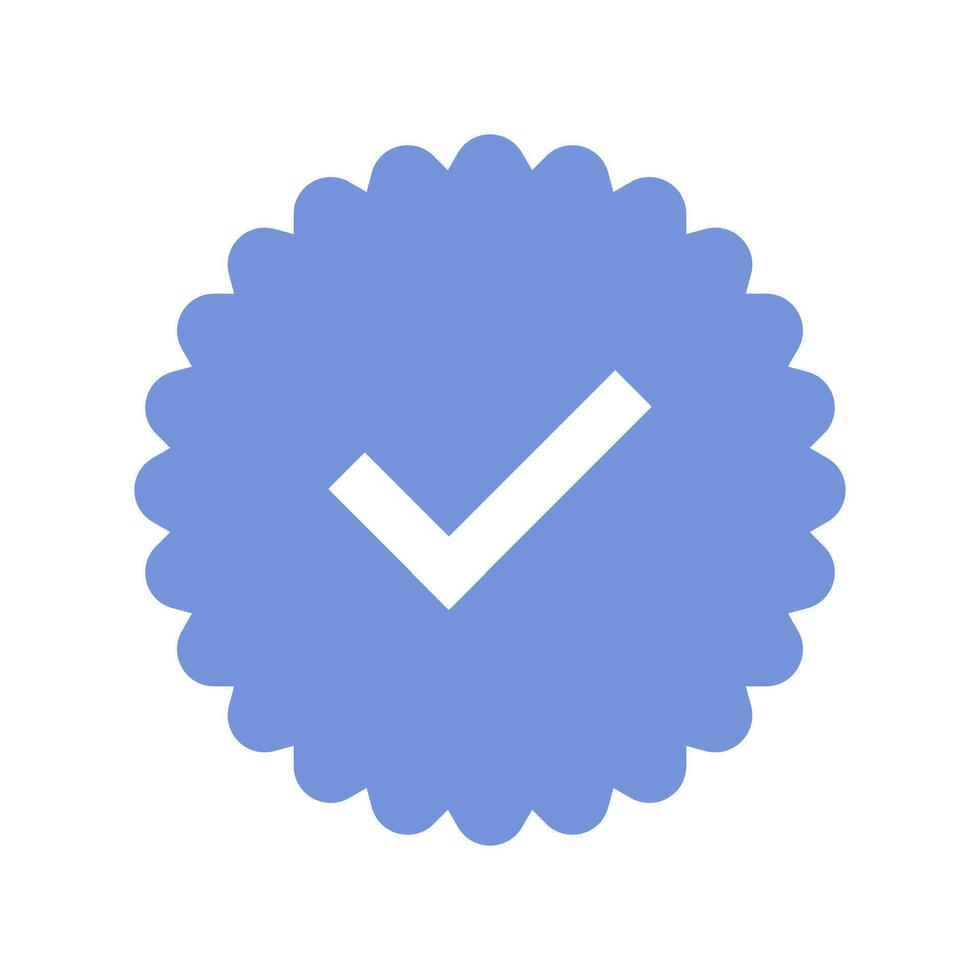 A blue check mark on a white background vector