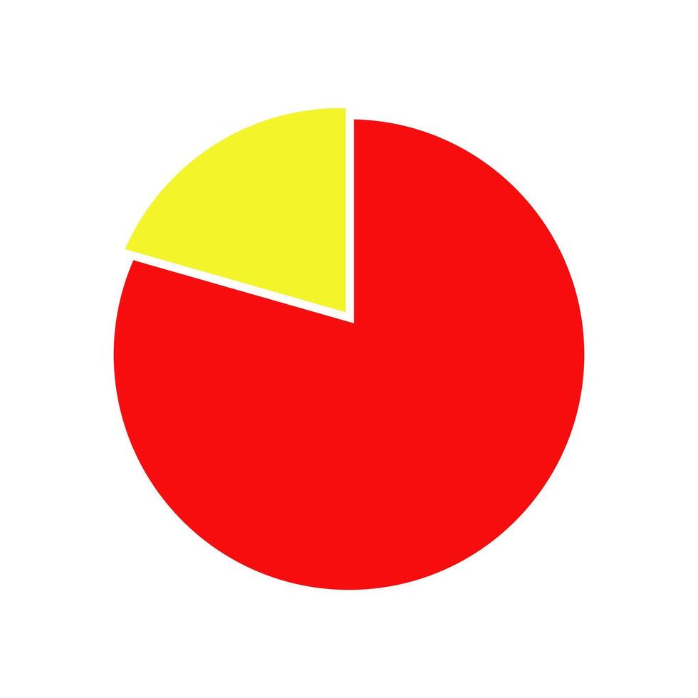 A red circle with yellow and red slices vector
