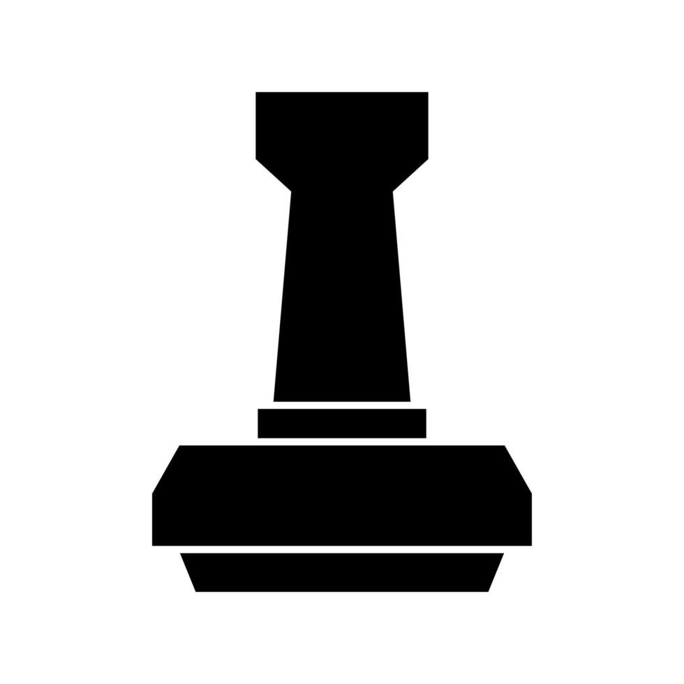 A black and white icon of a chess piece on background vector