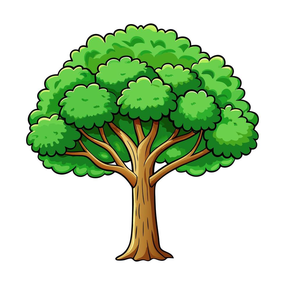 Cartoon tree on a background vector