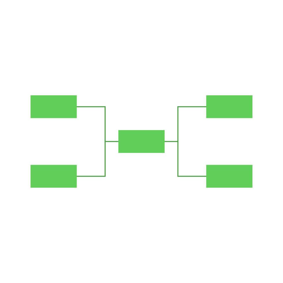 A bracket with two green squares on it vector
