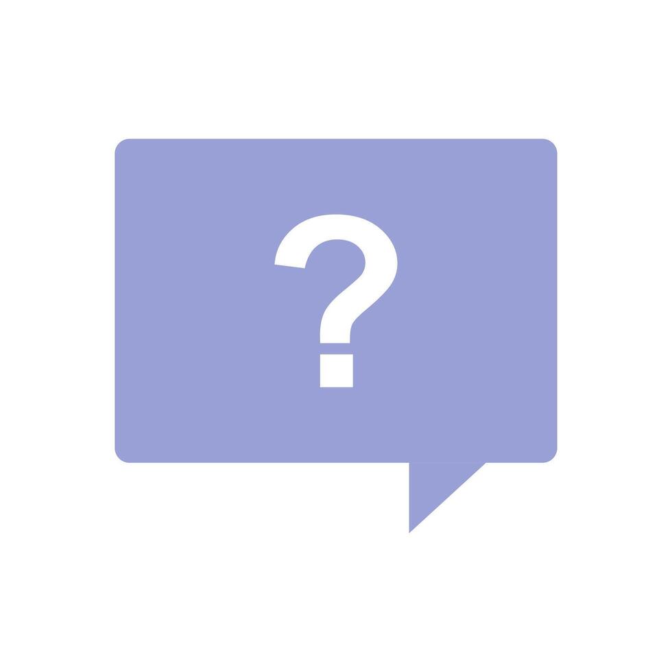 Question mark icon in a speech bubble vector