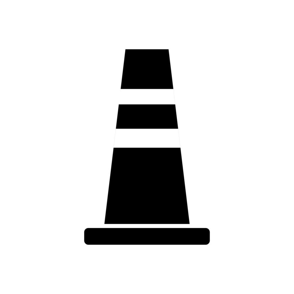 Traffic cone illustration on white background vector