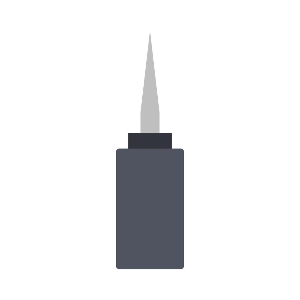 A black and white illustration of a screwdriver on a white background vector