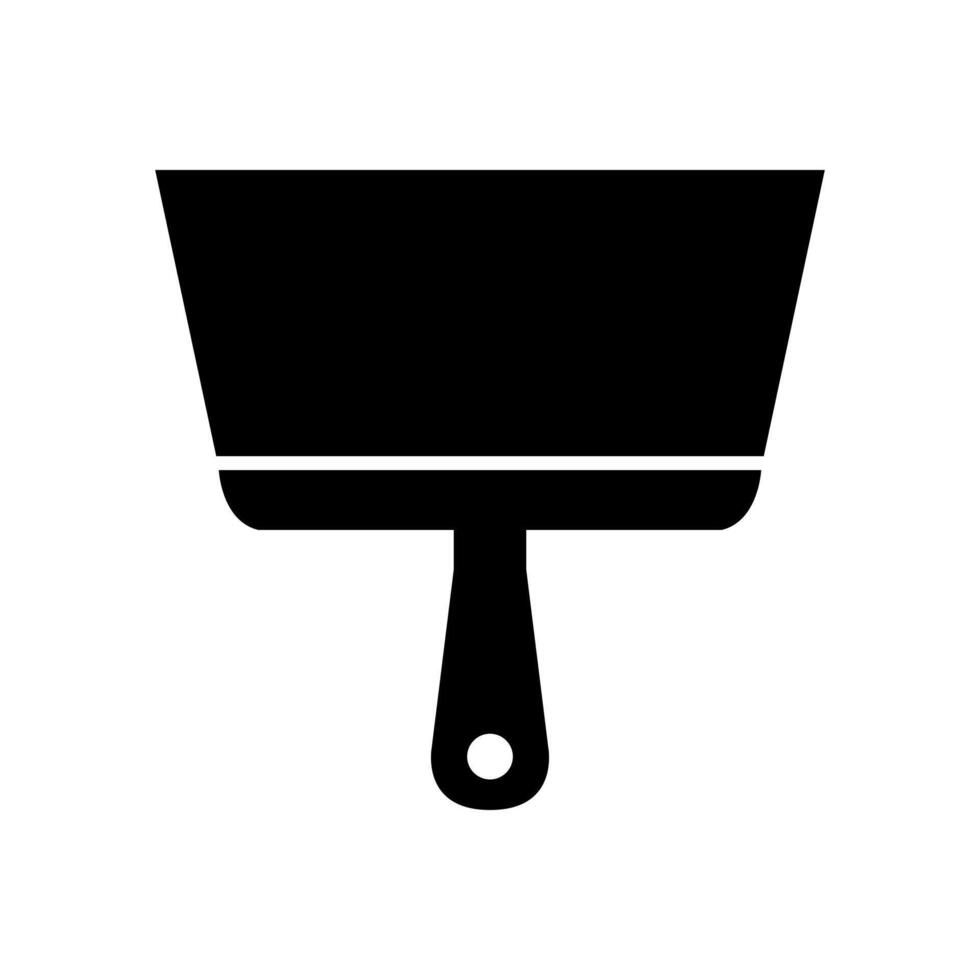 A black and white icon of a paint brush vector