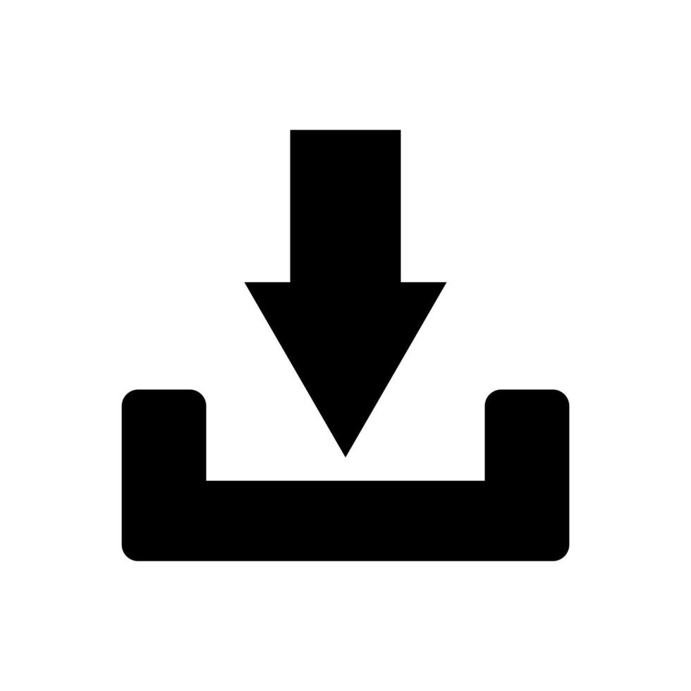 Download icon illustration on white background vector