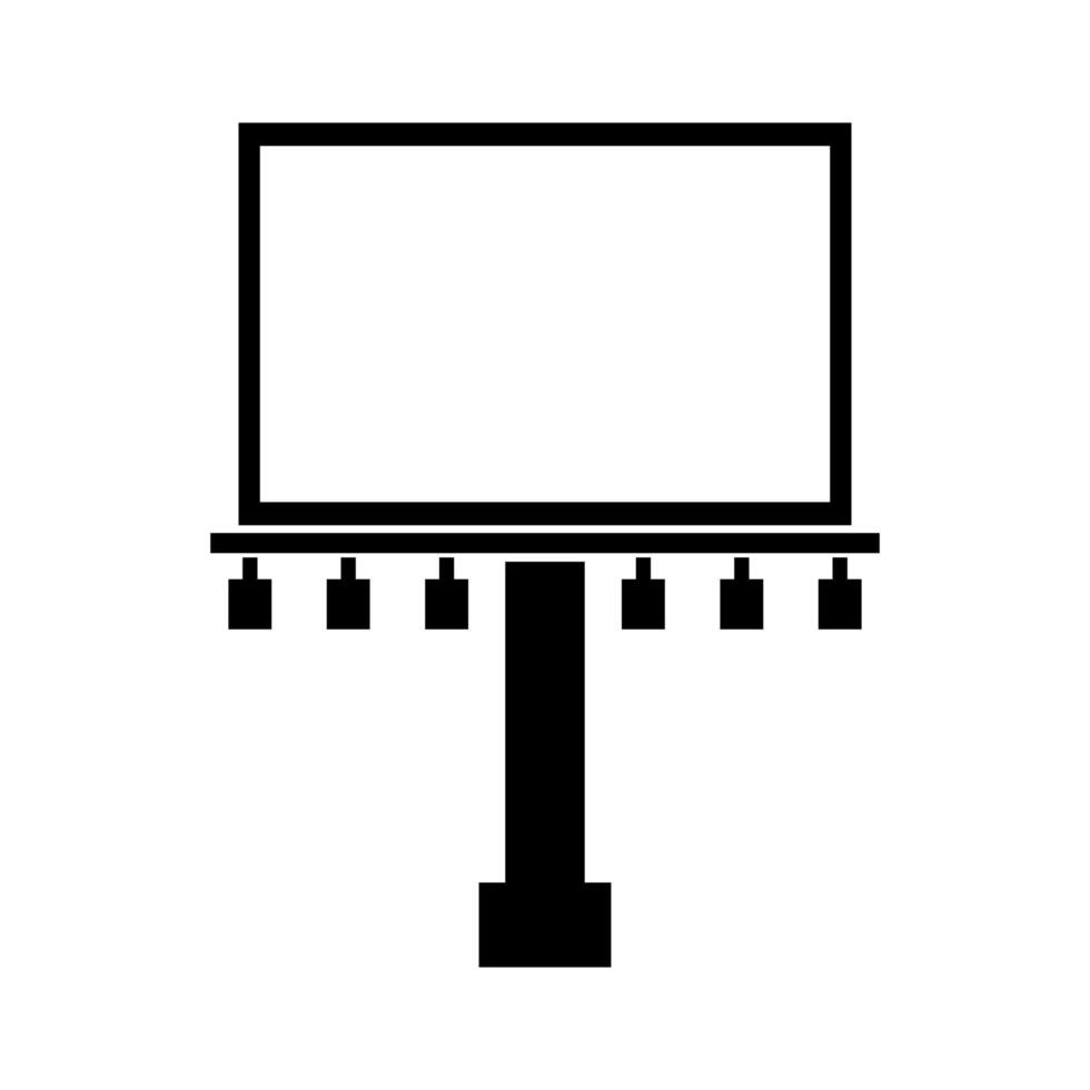 A billboard with lights on it vector