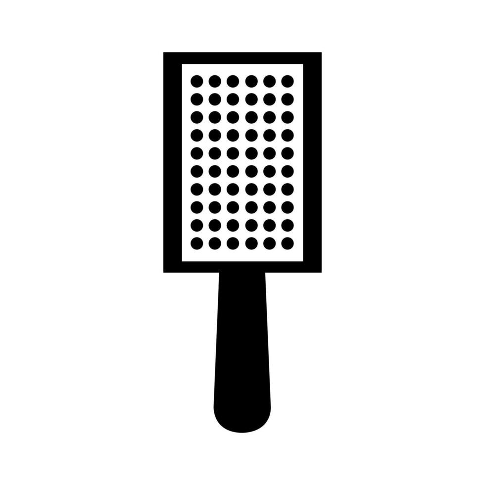 A black and white illustration of a comb vector
