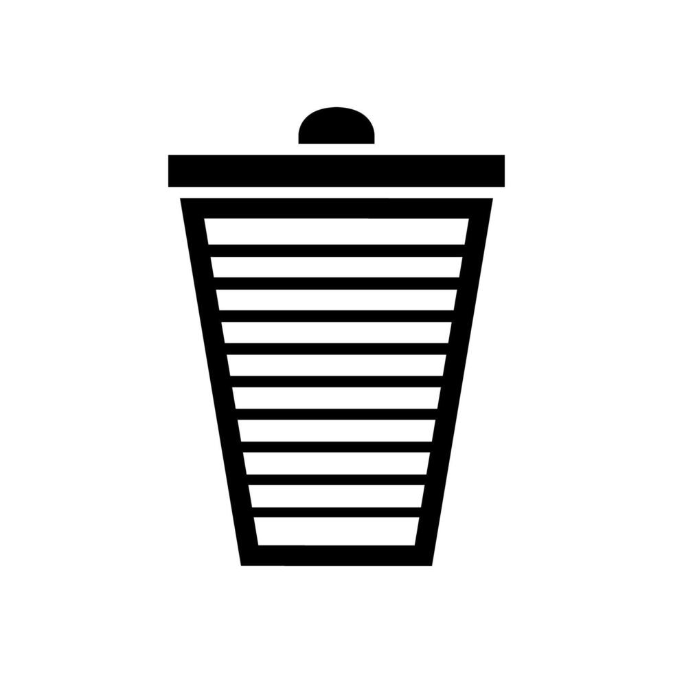 Trash can illustration on white background vector