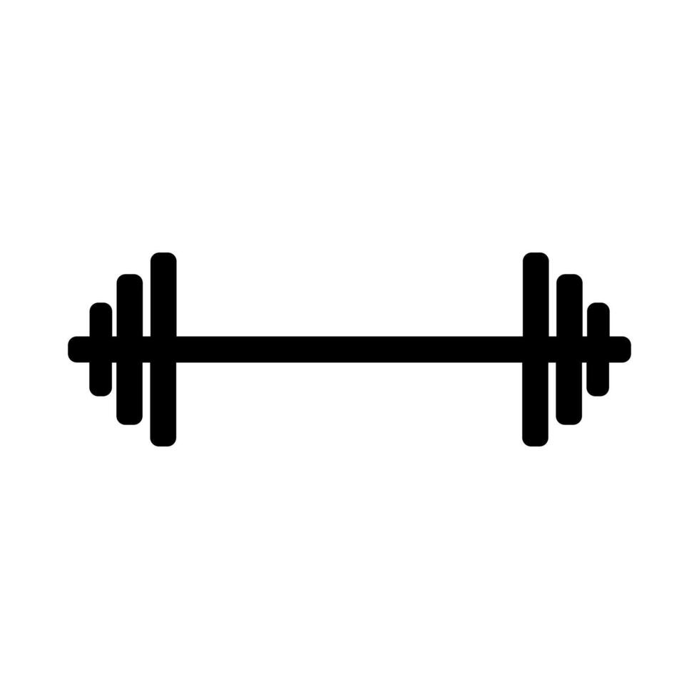 A barbell icon on a background vector