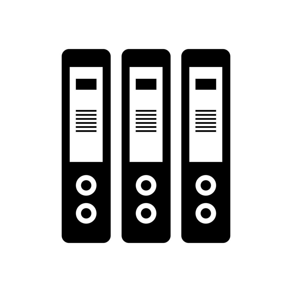 Three file folders on white background vector