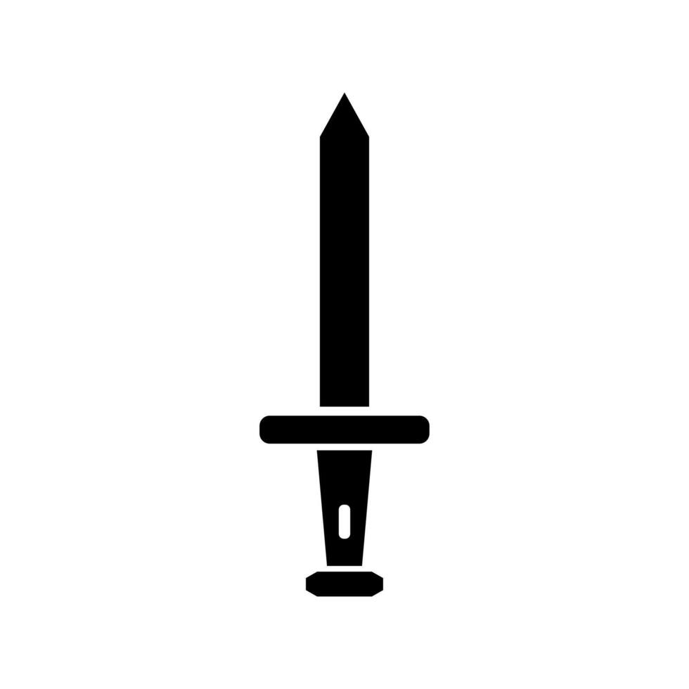 A black and white illustration of a knife on background vector
