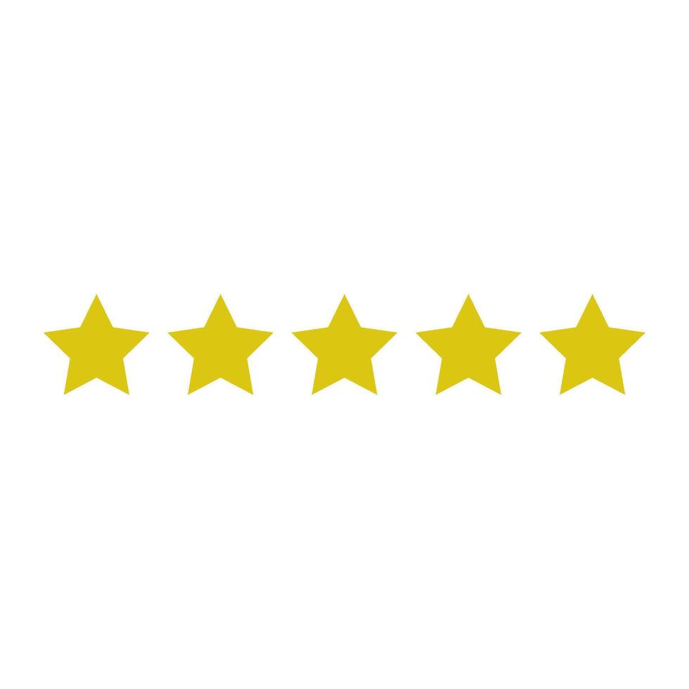 Five stars on a white background vector