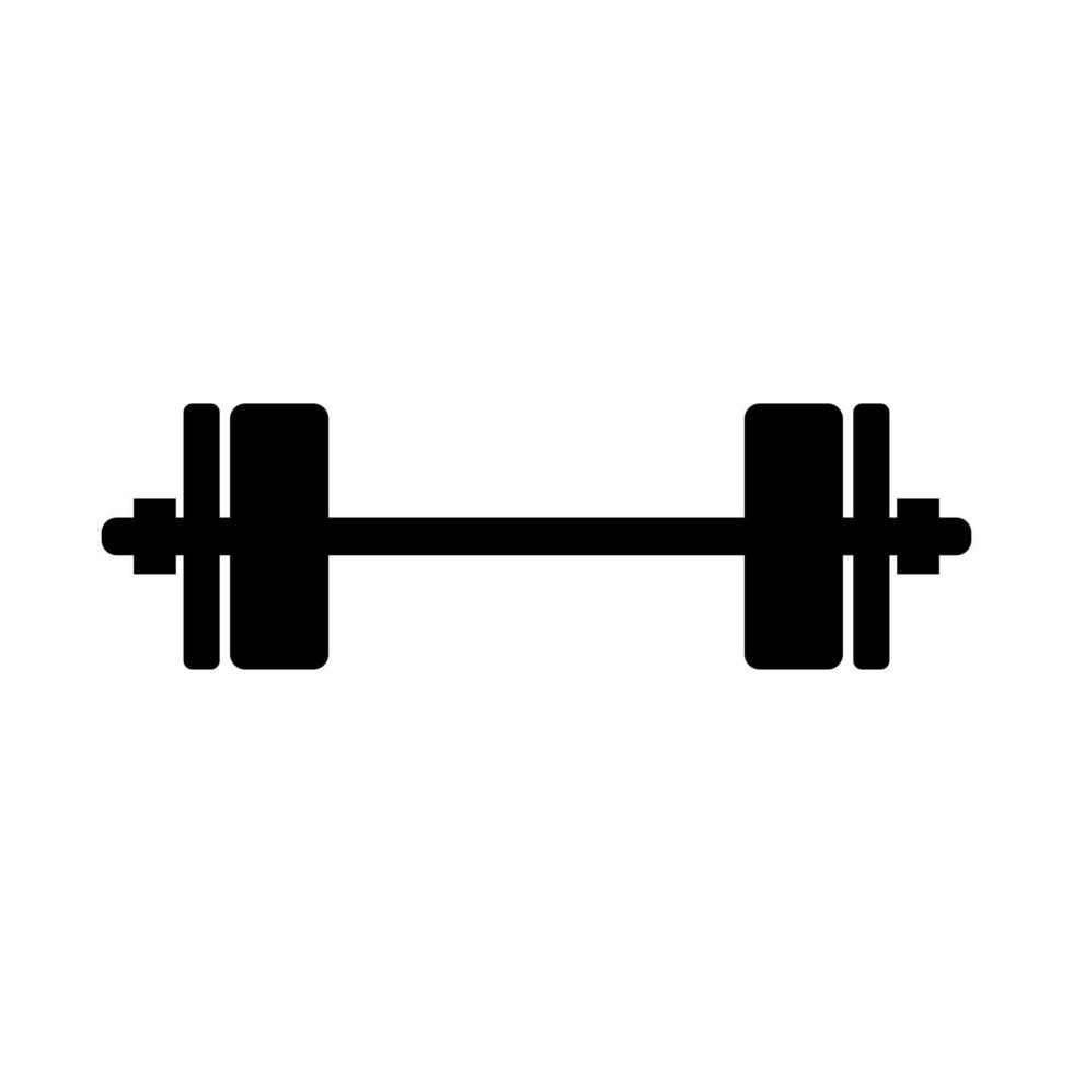 A barbell icon on white background vector