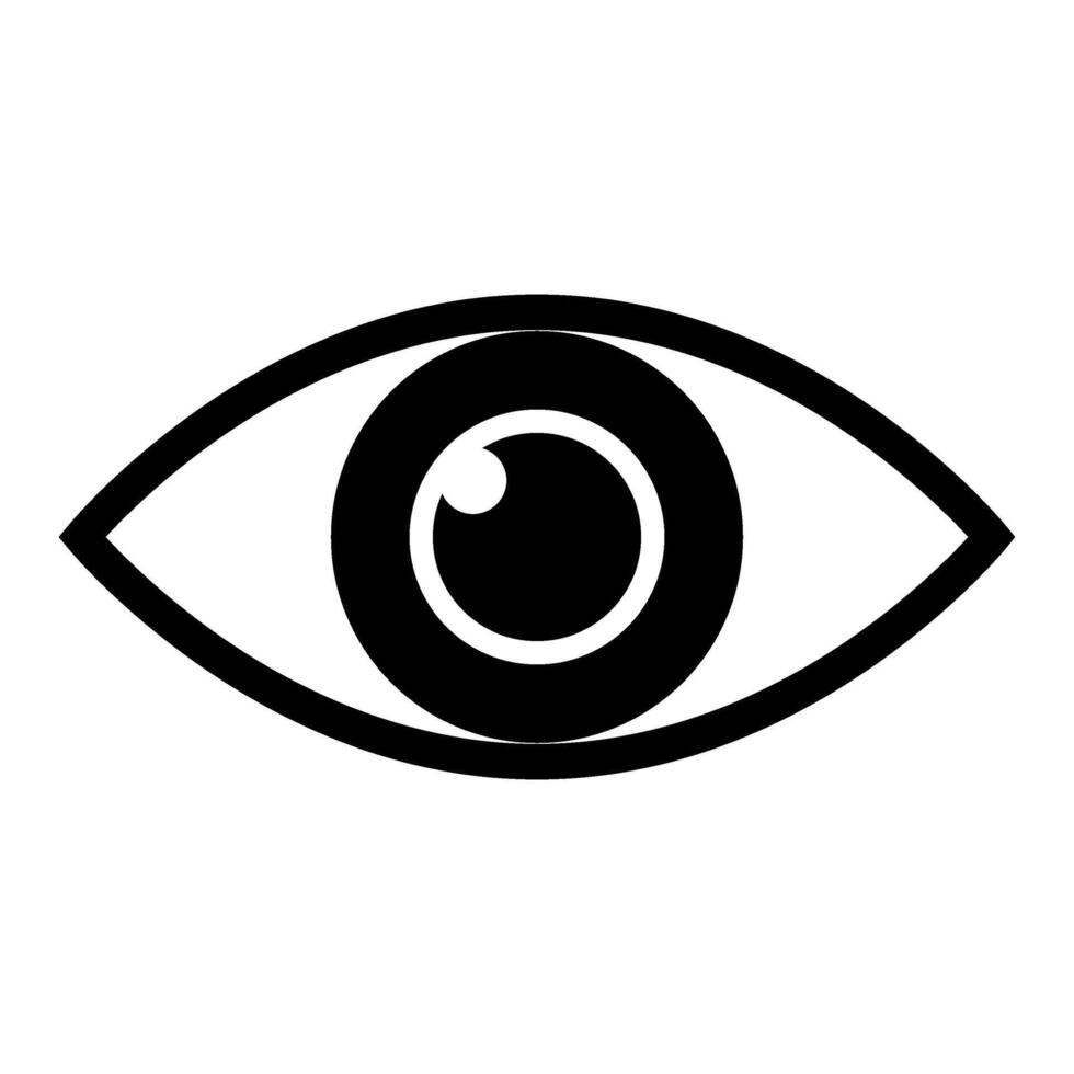 An eye icon on background vector