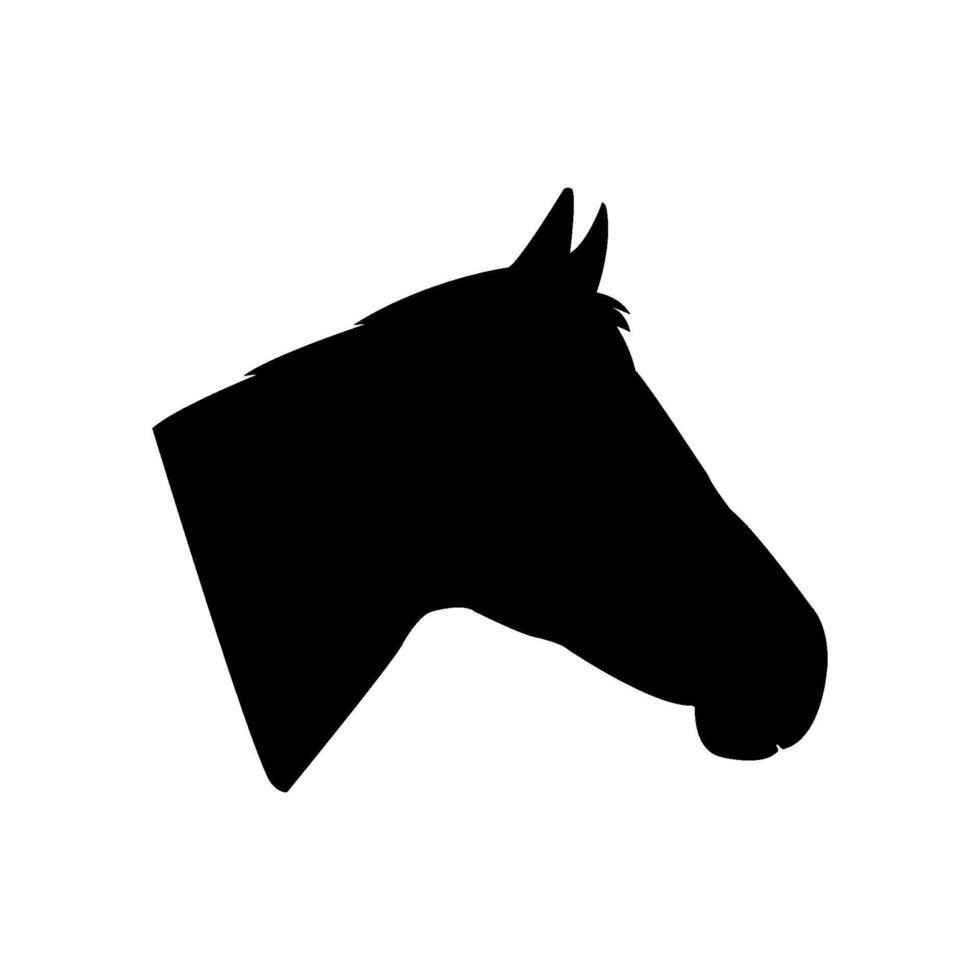 A horse head silhouette on a white background vector