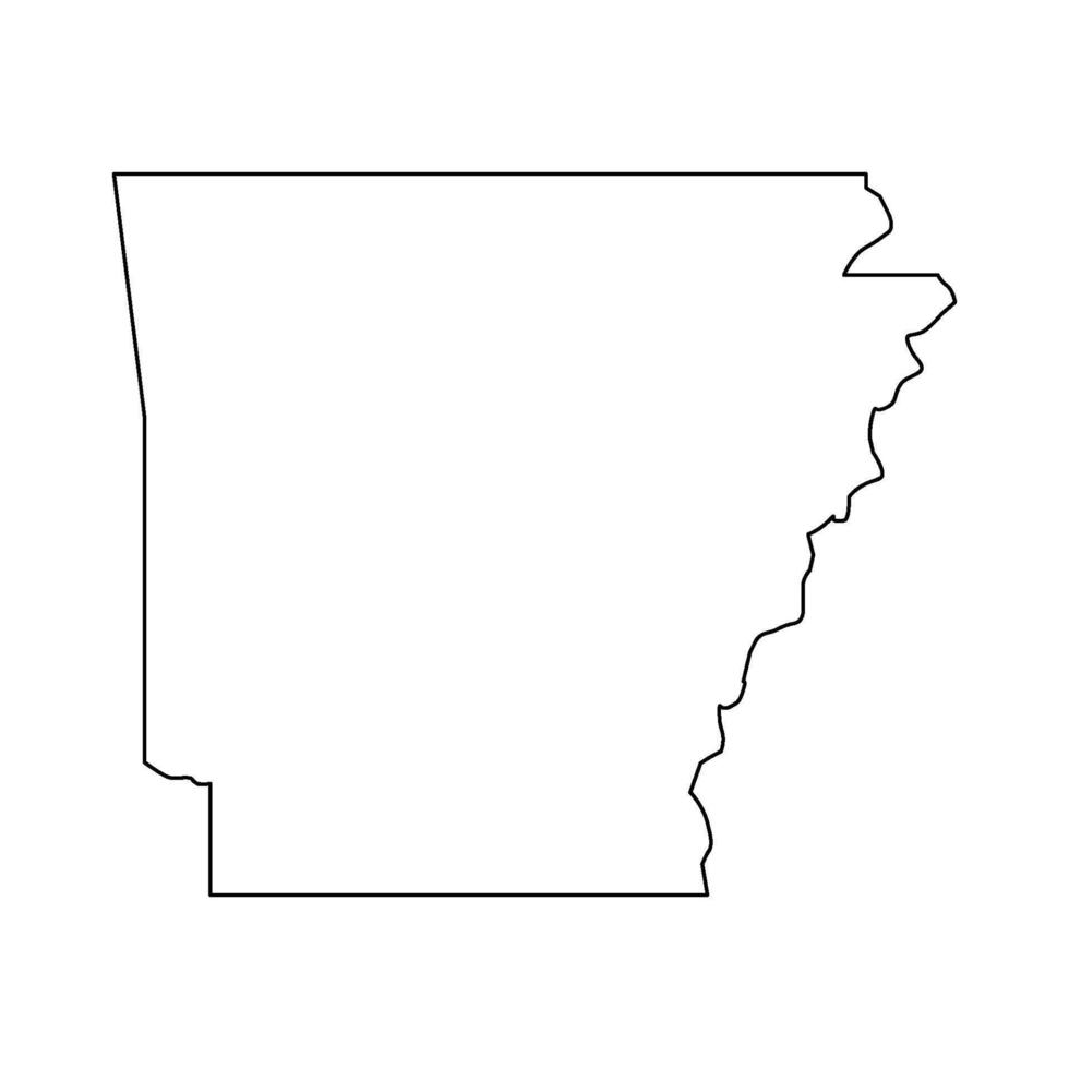 Arkansas map outline vector