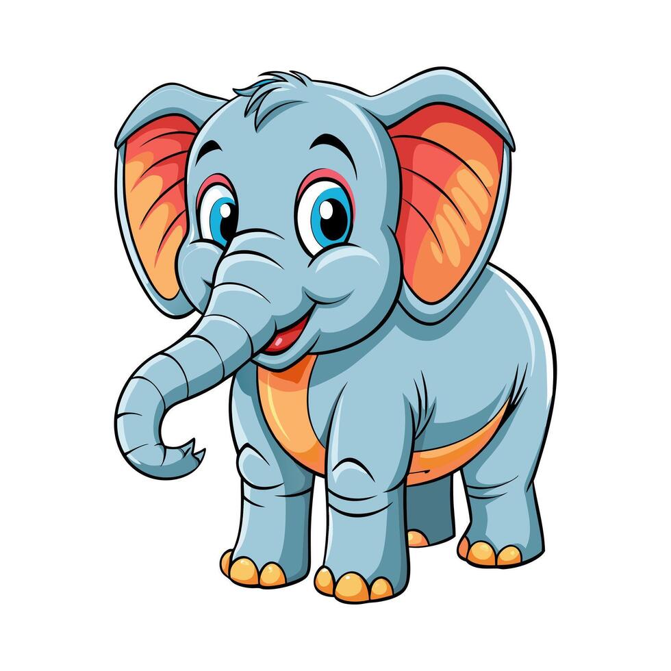 Cartoon elephant illustration vector
