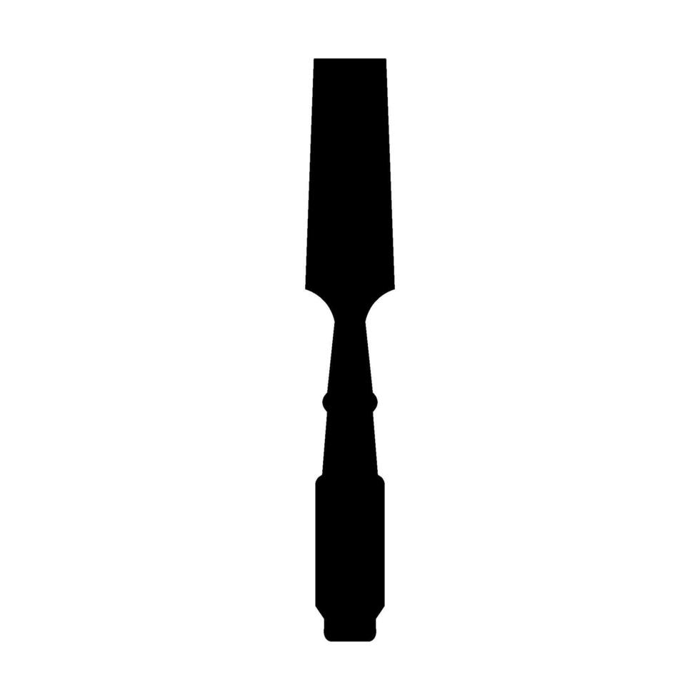 A black and white illustration of an knife vector