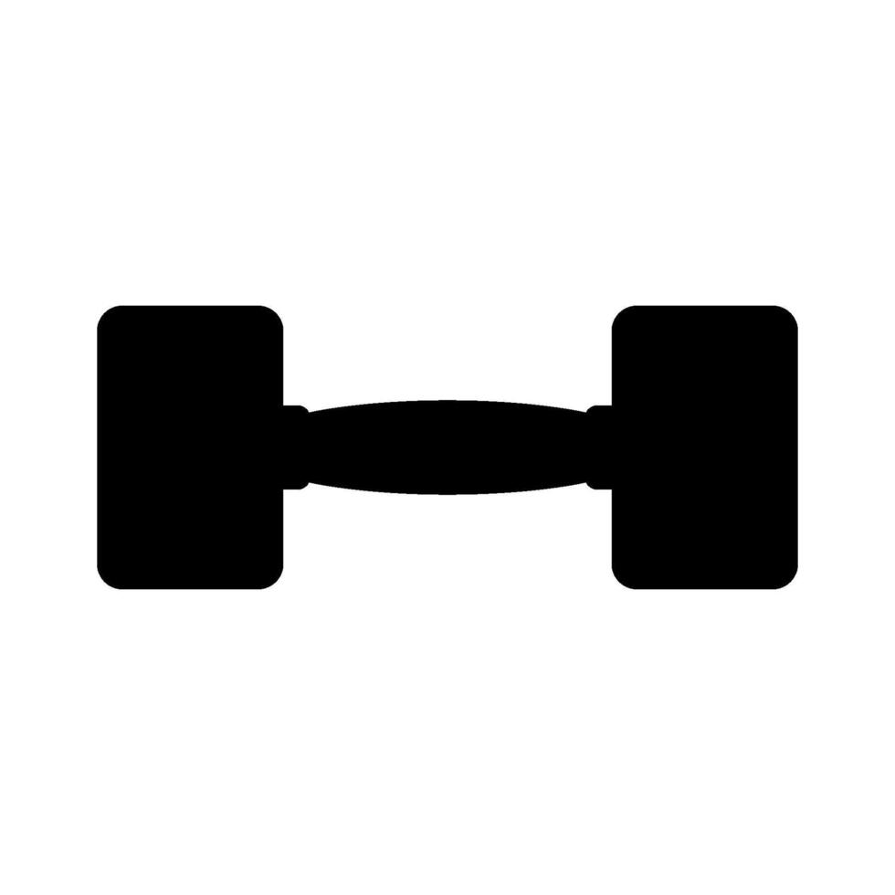 Dumbbell icon isolated on white background vector