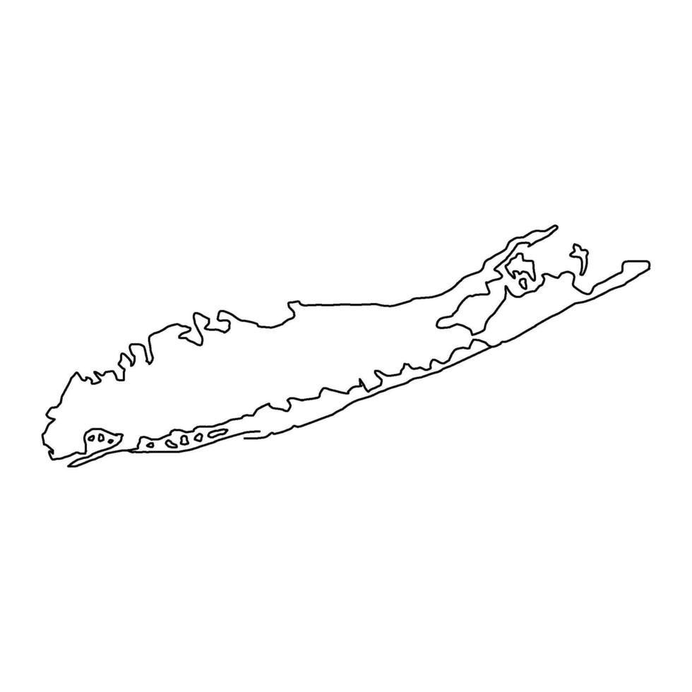 A line drawing of a map of new york vector