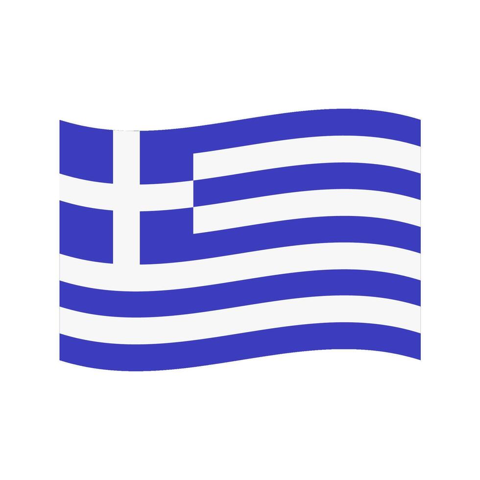 The flag of greece is shown on a white background vector