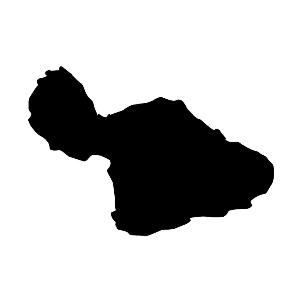 Hawaii map silhouette illustration vector
