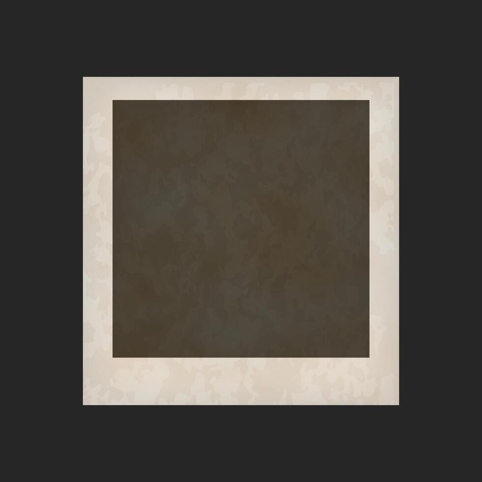 Square photo frame with worn lining vector
