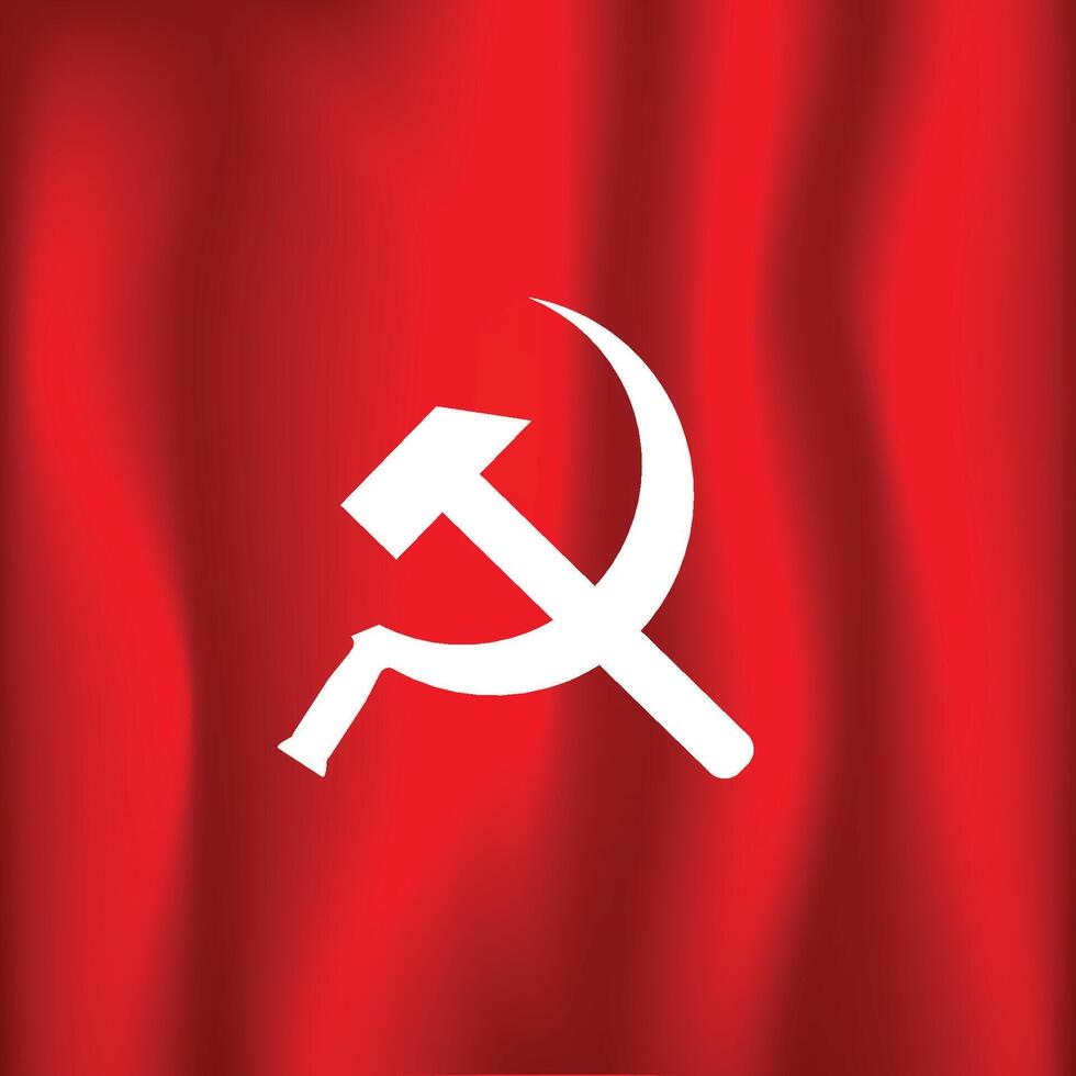 Red flag of soviet union. Symbol of the socialist republics vector
